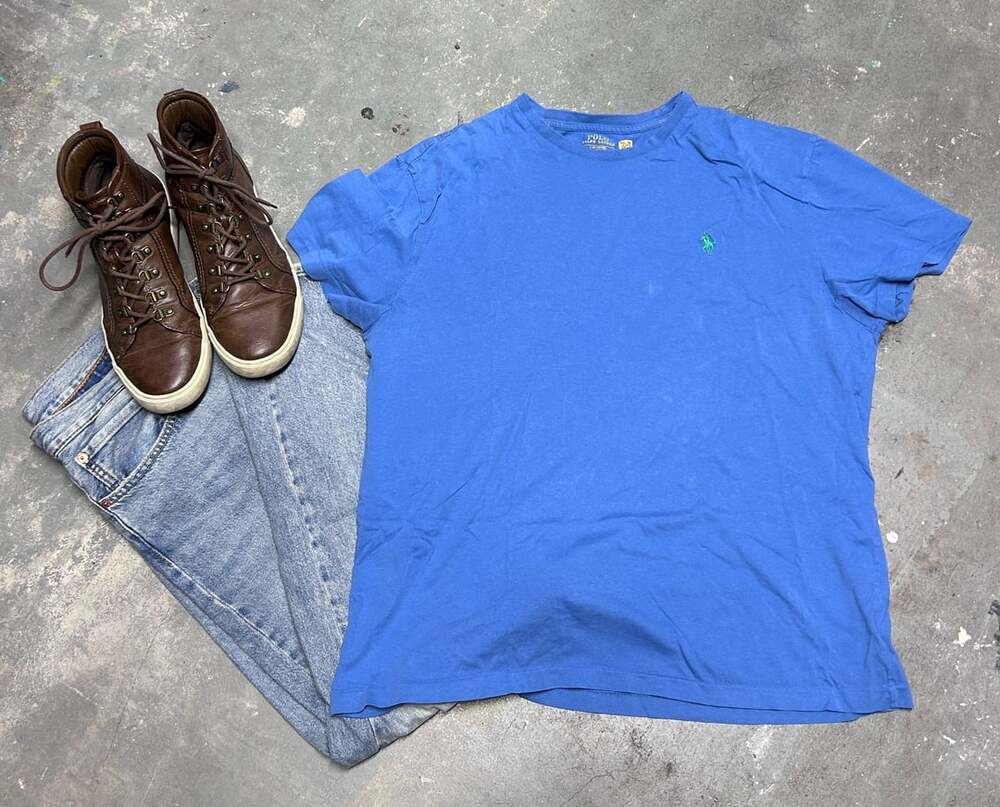 Polo Ralph Lauren T-Shirt Size L Blue Cotton Classic Fit